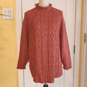 THE LIMITED Coral oversized Cable Knit Sweater Size S